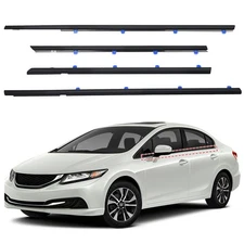 Car Window Weather Stripping Molding Trim Belt,Compatible with Honda Civic 20...