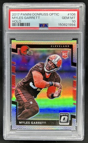 2017 Panini Donruss Optic Myles Garrett RC Holo Rookie #106 Browns PSA 10