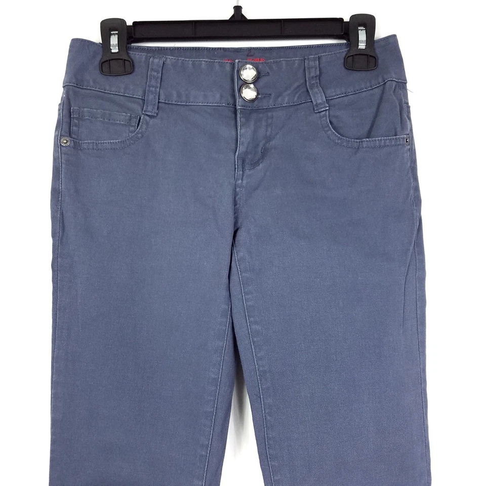 Bongo Blue Cotton Twill Stretch Skinny Pants Size 3 with 31" Inseam - Image 2 of 4