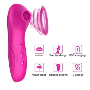 Sucking Vibrator 10-Speed G-spot  Massager Dildo Clit Sucker Women Sex Toys - Picture 4 of 28