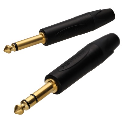 Neutrik NP2X Ersatzbuchse 6,35 mm Mono/Stereo Metallbuchse Stecker mit schwarzem Gehäuse