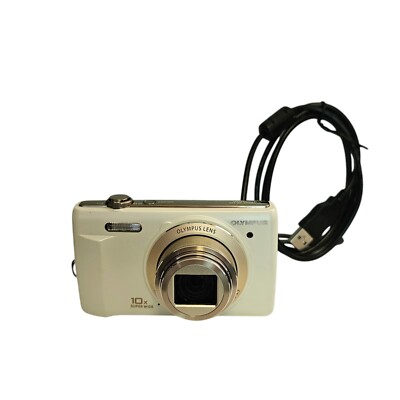 Olympus V Series VR-340 16.0MP Digital Camera White Cable 16GB SD