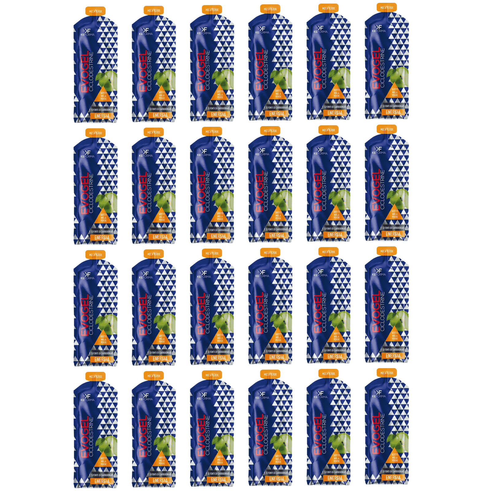 KEFORMA Evogel 24 x 35ml | Energy Gel Ciclodestrine Alta Qualità