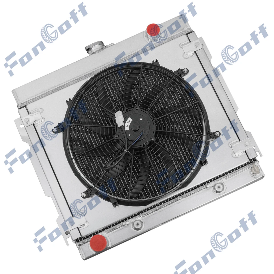 4-Row Radiator+Shroud Fan Fit 70-72 Dodge Dart Plymouth Duster Valiant 5.2 5.9L - Изображение 3 из 4