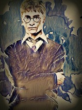 Tarjeta HARRY POTTER IMÁN NEVERA plástico laminado 2.x3. pulgadas aprox 