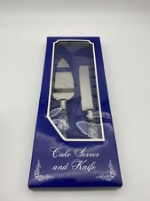 CAKE SERVER KNIFE Nice Cake Server Knife Set with Acrylic Handles w/box