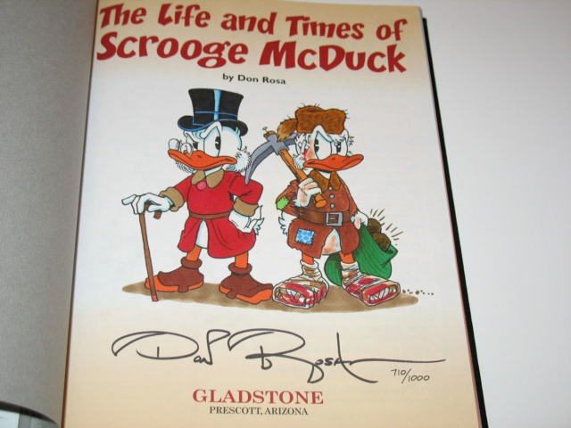 The Life and Time of Scrooge McDuck LTD #710 DUE FIGURE ARTE ORIGINALE di DON ROSA-