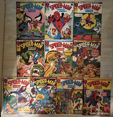 Spider-man Comics Weekly 141 142 143 144 145 146 - 150 Vintage Marvel UK 1975