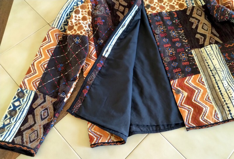 CHICO'S Textured African Patchwork Lined Cotton B… - image 6