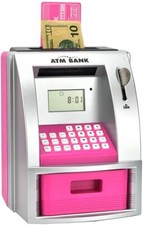ATM Savings Bank for Real Money, Electronic Piggy Bank for Kids, Talking Toy ATM