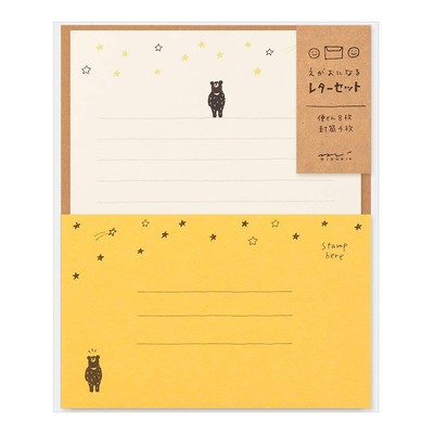 Stationery Midori Letter Set Egao Starry Sky Pattern 91802544 182x140mm