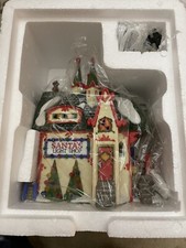 Department 56 North Pole Series  Santa  s Light Shop  Illuminated W/Box Preowned