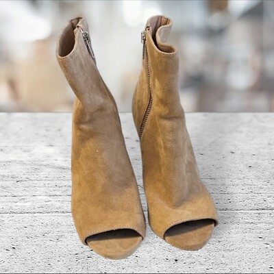 Steve Madden Ladee Booties Tan Suede Size M PREOWNED Womens Shoes Boots