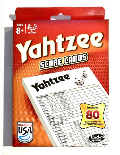NEW Hasbro Gaming 06100 Yahtzee Game Score Pads 80 Sheets - Picture 1 of 2
