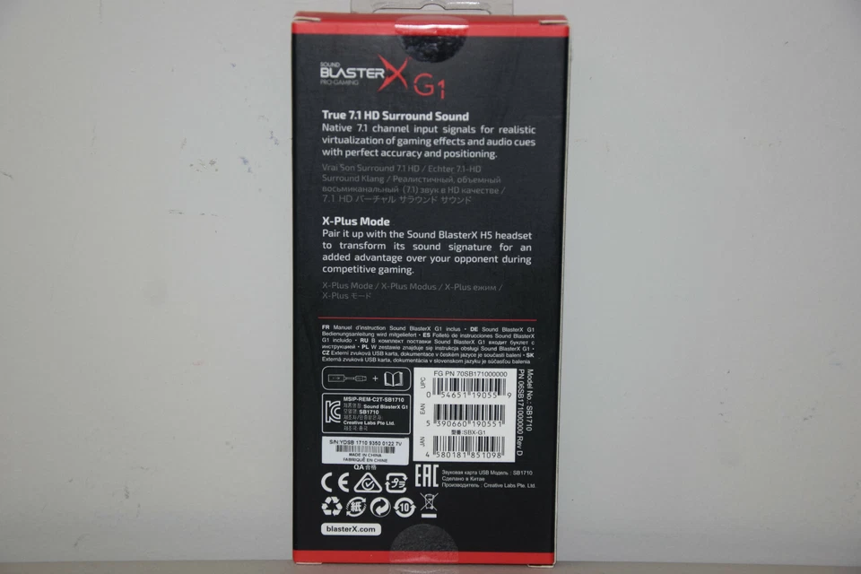 Creative Sound BlasterX G1 7.1 Portable HD Gaming USB DAC Sound Card SB1710 Neww - Image 2 of 4