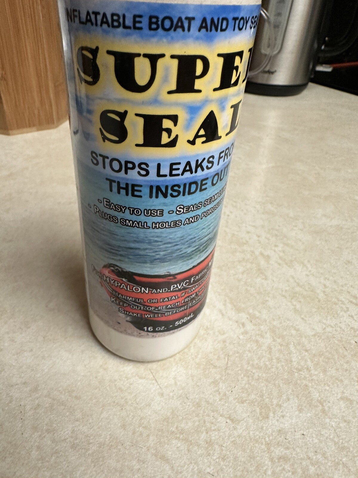 Super Seal Inflatable Boat Sealant Stops Leaks On Hypalon And PVC Materials 16oz eBay