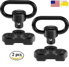 2Pack M-LOK MLOK Quick Release Sling Mount Push Button QD Sling Swivel Adaptor
