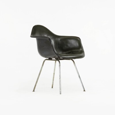 EAMESサイドシェルチェア 1959 Herman Miller Eames DAX Fiberglass Arm Shell Chair w Green
