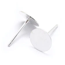 10 Pair 925 Sterling Silver Stud Earring Post Earring Jewelry Making 8mm Tray