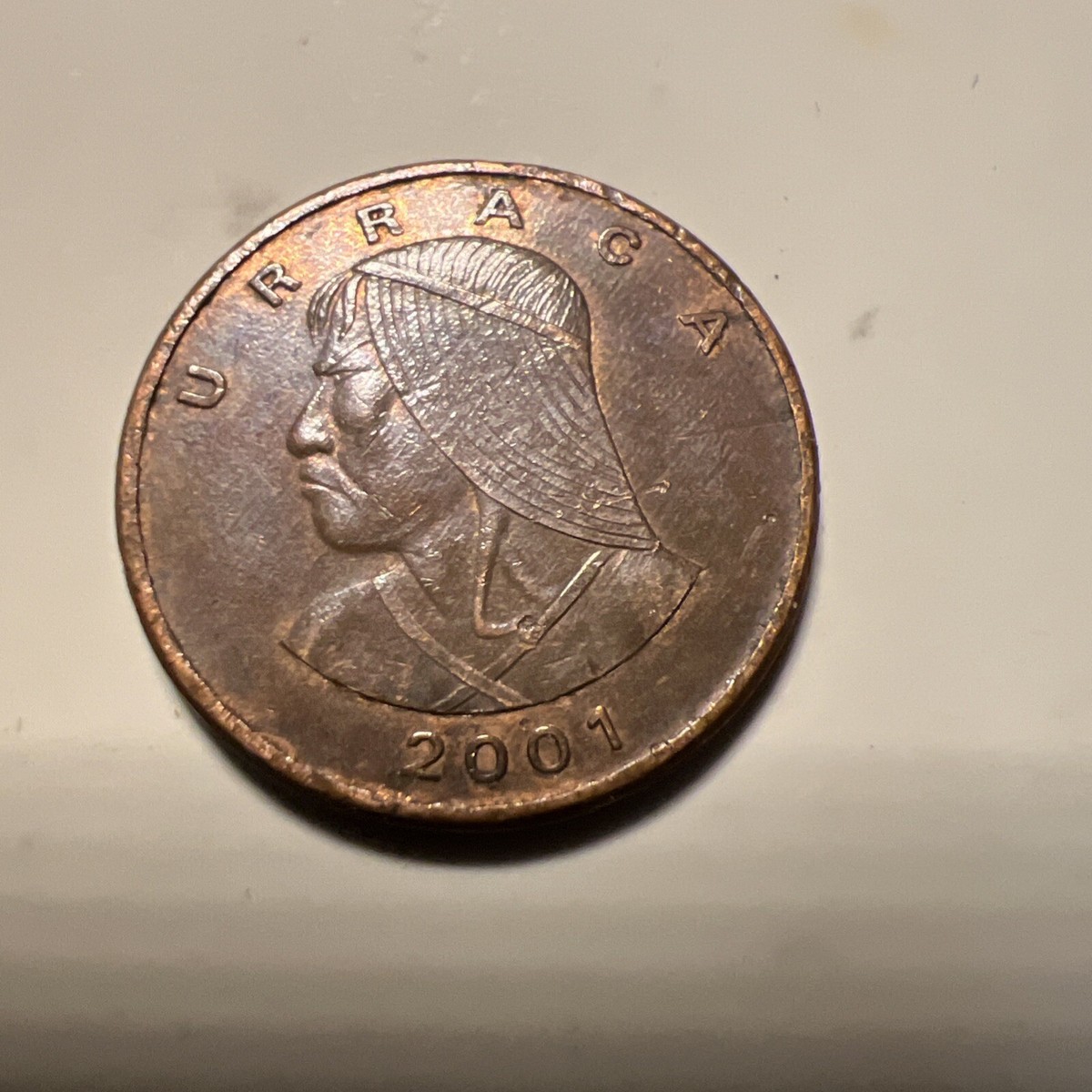 Panama 1996 1 CENTESIMO Coin with Indian Chief Urraca (Fought
