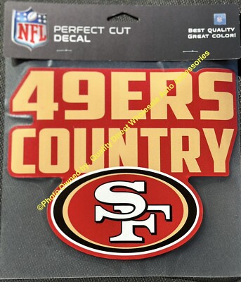 SAN FRANCISCO 49ERS FORTY NINERS   OFFICIAL NFL Sticker Decal 8''x 8'' Gift  