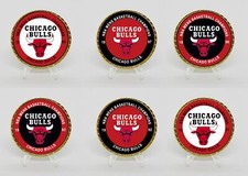 Tribute Coins Chicago Bulls NBA Basketball Championships 6 Coin Set