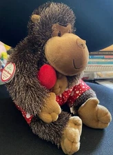 Hallmark Brown Gorilla Plush Boom Boom Red Shorts Hearts Music Light Monkey Ape 