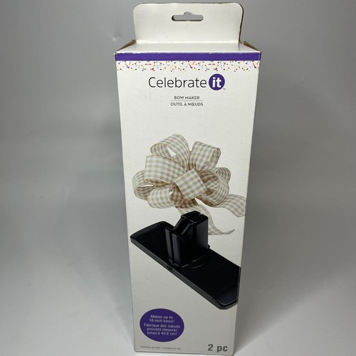 Celebrate it Bow Maker Tool - DIY Ribbon Bow Making Device - 2 Piece Set NIB