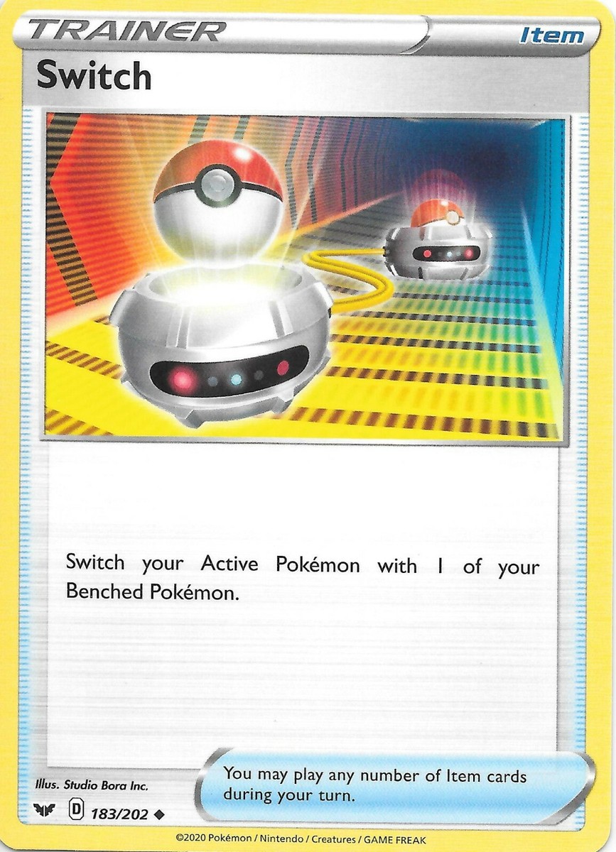 SWITCH (2X) 183/202 Sword & Shield POKEMON TRAINER Card MINT | eBay