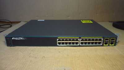 Cisco WS-C2960-24PC-L V04 PoE Switch 24-Port 10/100 + 2x GE / SFP + RACK EARS