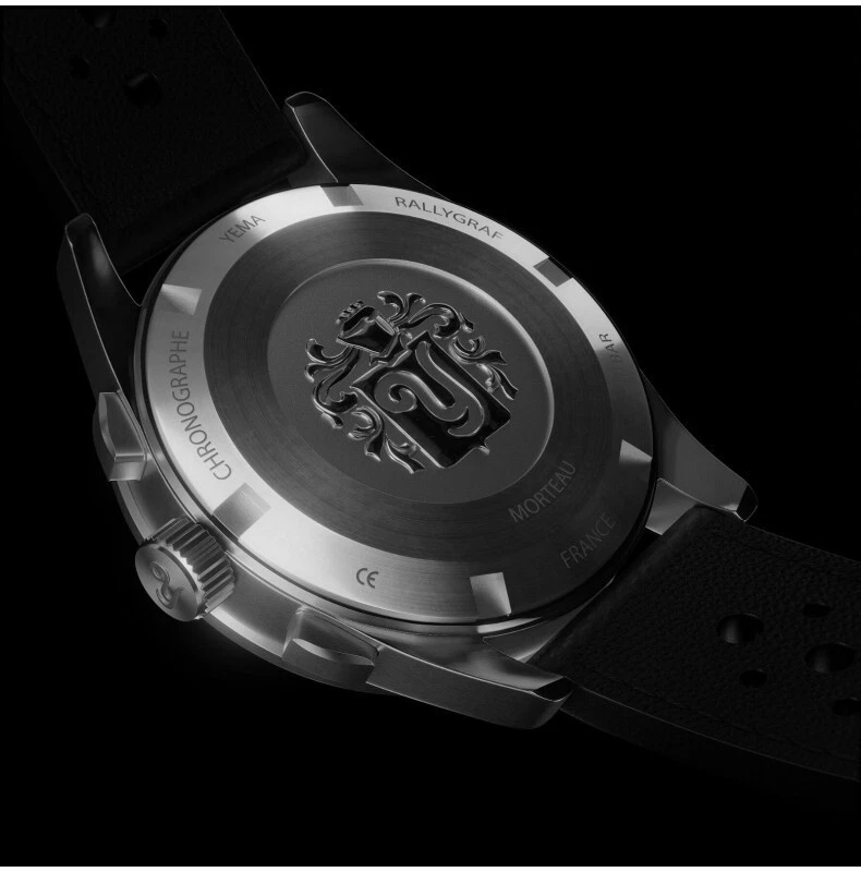 YEMA Rallygraf Reverse Panda Acciaio Ibrido Meccanico Quarzo Pelle Orologio Uomo - Imagen 4 de 4