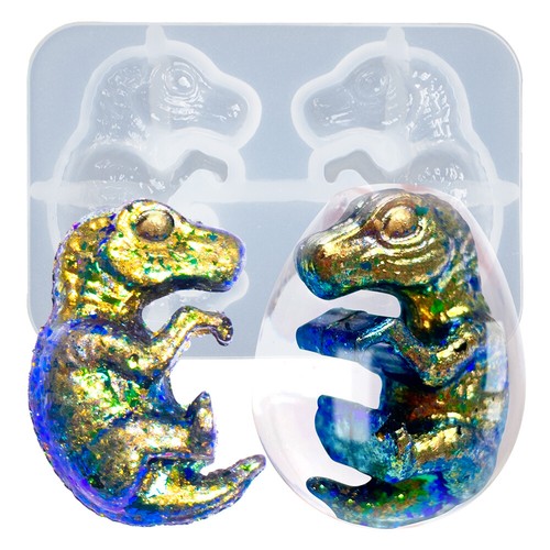 Moldes de resina de dinosaurio embrión de huevo jurásico fundición epoxi hágalo usted mismo fabricación de joyas - Imagen 18 de 19