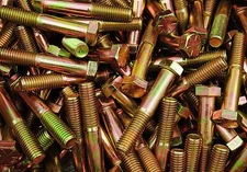 (20) Hex Head 5/8-11 x 3-1/2" Grade 8 Bolts Yellow Zinc Cap Screws