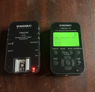 Kit Déclencheurs Yongnuo Flash pour Nikon YN622N-TX i-TTL et YN622N i-TTL - Photo 1/3