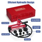 Yessources 1/2" - 2" Hydraulic Knockout Punch Set Conduit Hole Punch Driver Kit — photo 4