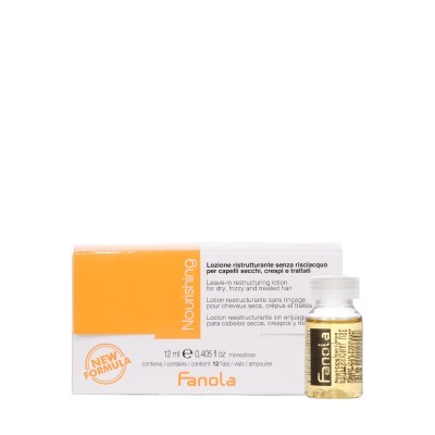 Fanola Nourishing Fiale 12x10ml | Elisir di Seta per Capelli Trattati