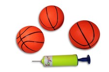 Toys 3 Pack Inflatable Mini Basketballs Includes Pump and Needle Shot Mini ...