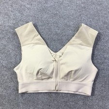 Tommie Copper Sports Bra Womens Medium Zip Front Copper Zinc Infused Support