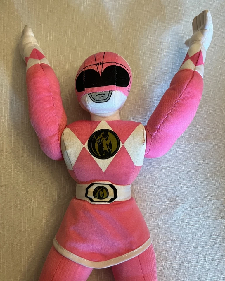 Vintage Power Rangers Pink Kim Ranger 18" Plush Figure Hasbro Kid Dimension 1994 - Image 2 of 4