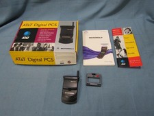 Untested Vintage Motorola StarTAC Flip Phone Rare Black w/ user manual 