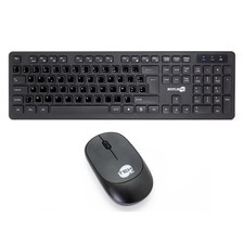 Wireless Mouse And Keyboard Kit With French Layout Fr Azerty Black M&K