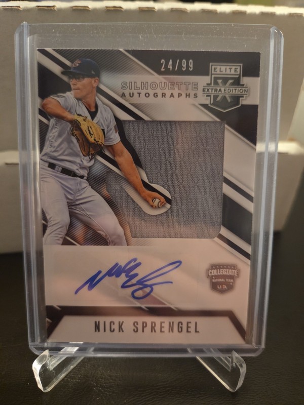 2017 Panini Elite Extra Edition - USA Silhouette Autographs Nick Sprengel  /99 