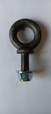 TWO  3/4" Machinery Lifting Eye Bolts w/ Shoulder 2" Shank With Lock Nut 