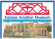 Kansas Aviation Museum Wichita Municipal Airport Terminal Art Deco Postcard