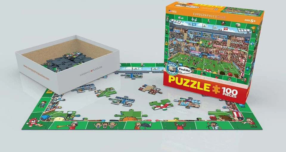 Quebra-cabeça Eurographics Soccer Spot & Find 100 peças - Imagem 3 de 3