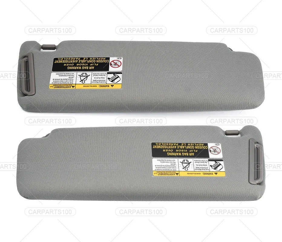 Un par de parasoles laterales izquierdo y derecho grises para Toyota Land Cruiser Prado GRJ120 Foto 2 de 4