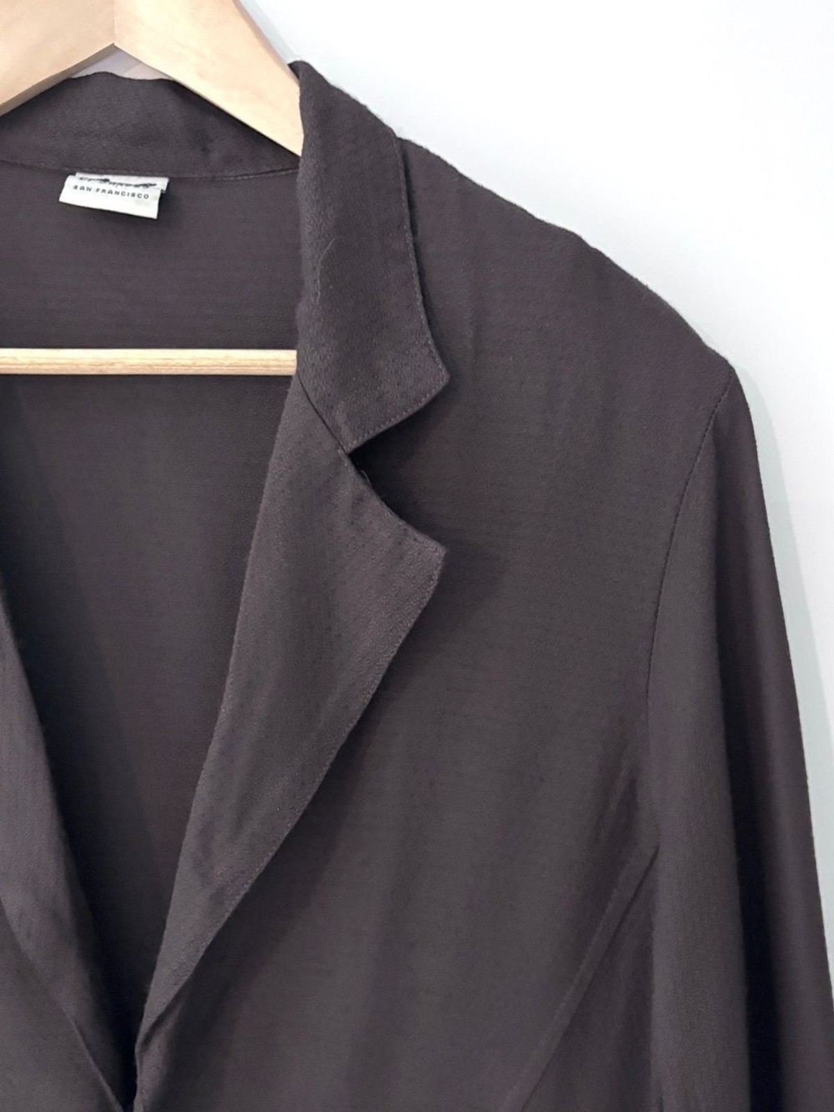 CP Shades Rare Vintage Brown Long Line Blazer Jacket Topper Car Coat Womens S image 4