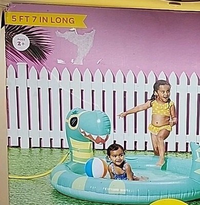 Dino Spray Pool - Sun Squad , inflatable spray pool for kids 
