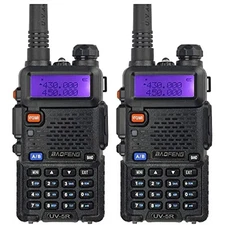 Baofeng UV-5R VHF UHF Dual-Band Portable Ham Radio Walkie Talkie - 2 Pack