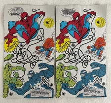 2 McDonald's Vintage 1995 Marvel Spiderman Happy Meal Paper Bag